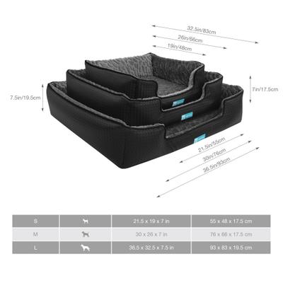 Show full view: Cozy Tails Orthopedic Memory Foam Dog Bed, Black, Medium slide 8 of 8