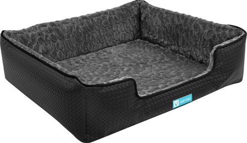 Show full view: Cozy Tails Orthopedic Memory Foam Dog Bed, Black, Medium slide 3 of 8