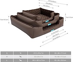Cozy Tails Orthopedic Memory Foam Dog Bed, Brown, Small slide 2 of 8