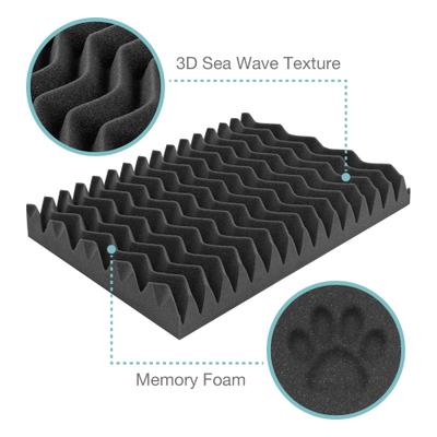 Show full view: Cozy Tails Orthopedic Memory Foam Dog Bed, Black, Medium slide 4 of 8