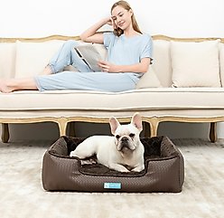 Cozy Tails Orthopedic Memory Foam Dog Bed, Brown, Large slide 1 of 8