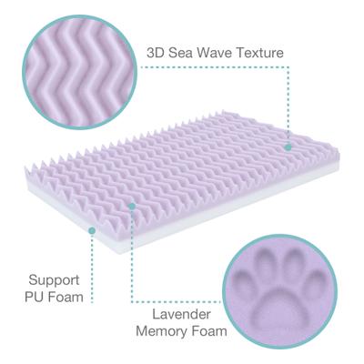 Show full view: Cozy Tails Lavender Infused Orthopedic Memory Foam Sofa Couch Dog Bed, Grey, Small slide 3 of 7