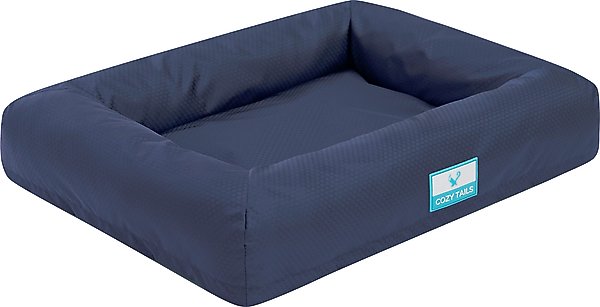 Show full view: Cozy Tails Waterproof Orthopedic Memory Foam Nest Dog Bed with Removable Cover, Navy, Medium slide 2 of 6