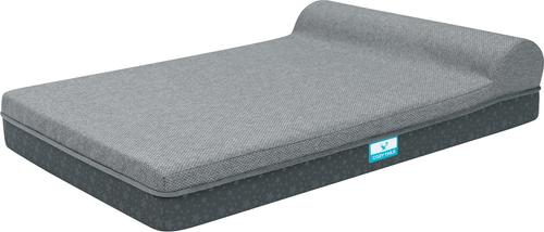 Show full view: Cozy Tails Single Bolster Orthopedic Memory Foam Dog Bed, Grey, Large slide 2 of 6