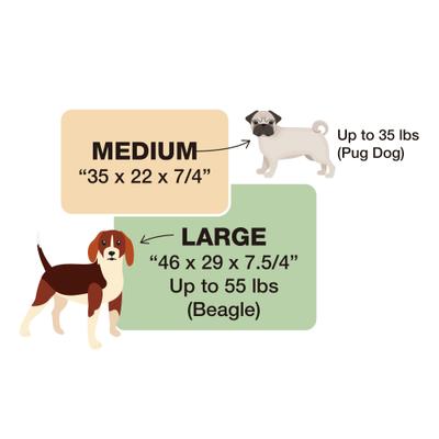 Show full view: Cozy Tails Single Bolster Orthopedic Memory Foam Dog Bed, Pink, Large slide 5 of 6