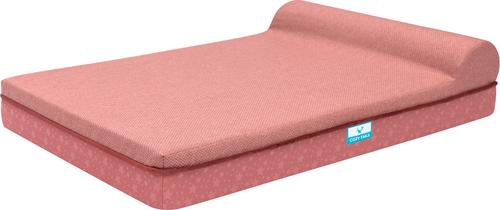 Show full view: Cozy Tails Single Bolster Orthopedic Memory Foam Dog Bed, Pink, Large slide 2 of 6