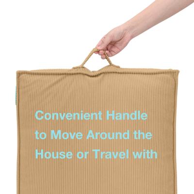 Show full view: Cozy Tails Waterproof Liner Orthopedic Shredded Memory Foam Dog Bed with Removable Cover, Tan, Medium slide 5 of 6