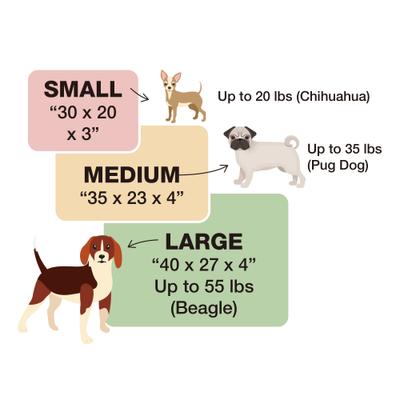 Show full view: Cozy Tails Waterproof Liner Orthopedic Shredded Memory Foam Dog Bed with Removable Cover, Tan, Medium slide 4 of 6