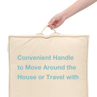 Show full view: Cozy Tails Waterproof Liner Orthopedic Shredded Memory Foam Dog Bed with Removable Cover, Beige, Large slide 6 of 7