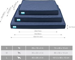 Cozy Tails Bamboo Charcoal Orthopedic Memory Foam Egg Crate Dog Bed, Navy, Large slide 2 of 8