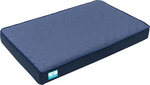 Show full view: Cozy Tails Bamboo Charcoal Orthopedic Memory Foam Egg Crate Dog Bed, Navy, Large slide 7 of 8