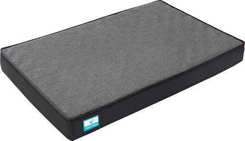 Show full view: Cozy Tails Bamboo Charcoal Orthopedic Memory Foam Egg Crate Dog Bed, Charcoal, Medium slide 8 of 9