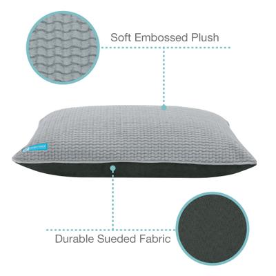 Show full view: Cozy Tails Double Sided Reversible Orthopedic Dog Bed with Removable Cover, Grey, Small slide 4 of 9