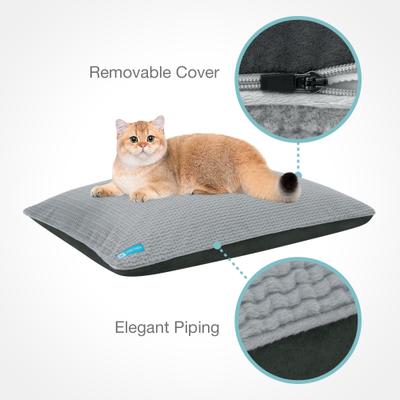 Show full view: Cozy Tails Double Sided Reversible Orthopedic Dog Bed with Removable Cover, Grey, Small slide 3 of 9