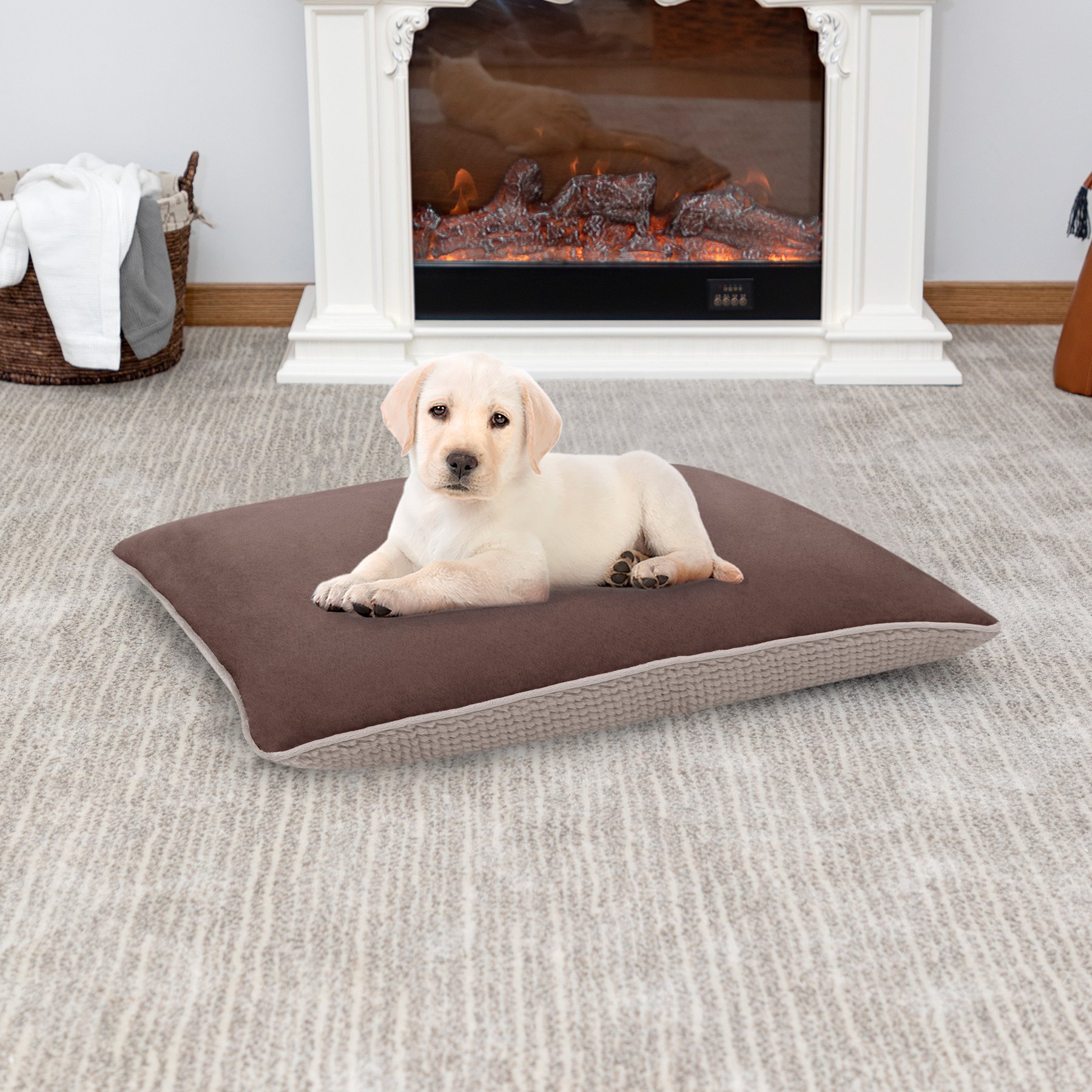 Cozy Tails Double Sided Reversible Orthopedic Dog Bed with Removable Cover, Brown, X-Large