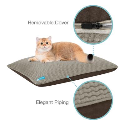 Show full view: Cozy Tails Double Sided Reversible Orthopedic Dog Bed with Removable Cover, Brown, Small slide 6 of 8