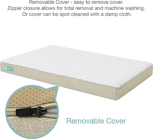 Show full view: Cozy Tails 3D Sea Wave Orthopedic Mattress Dog Bed, Tan, Large slide 5 of 9