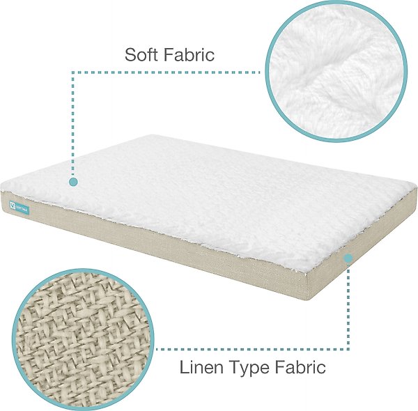 Show full view: Cozy Tails 3D Sea Wave Orthopedic Mattress Dog Bed, Tan, Large slide 4 of 9