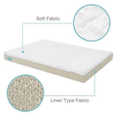 Show full view: Cozy Tails 3D Sea Wave Orthopedic Mattress Dog Bed, Tan, Small slide 4 of 9