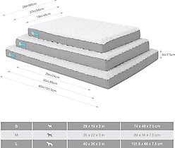 Cozy Tails 3D Sea Wave Orthopedic Mattress Dog Bed, Grey, Small slide 2 of 8