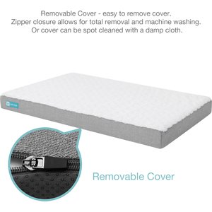 Cozy Tails 3D Sea Wave Orthopedic Mattress Dog Bed, Grey, Large