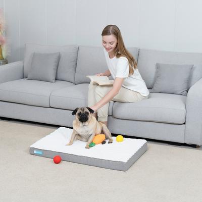 Show full view: Cozy Tails 3D Sea Wave Orthopedic Mattress Dog Bed, Grey, Large slide 3 of 9