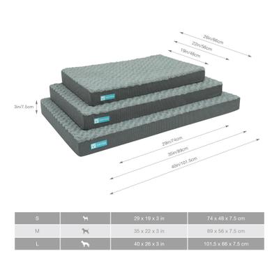 Show full view: Cozy Tails Premium Orthopedic Memory Foam Dog Bed, Grey, Medium slide 7 of 8