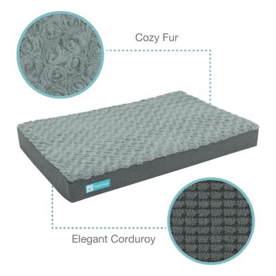 Show full view: Cozy Tails Premium Orthopedic Memory Foam Dog Bed, Grey, Medium slide 4 of 8