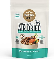 Because It's Better Real Salmon & Veggies Slow Baked & Air-Dried Dog Food, 1-lb bag