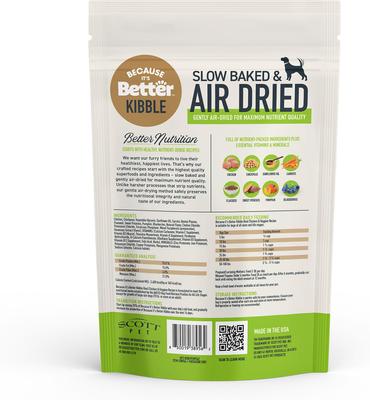 Show full view: Because It's Better Real Chicken & Veggies Slow Baked & Air-Dried Dog Food, 1-lb bag slide 3 of 9