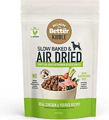 Because It's Better Real Chicken & Veggies Slow Baked & Air-Dried Dog Food, 1-lb bag