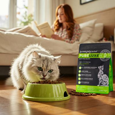 Show full view: Pureluxe Elite Nutrition Persian Cat Salmon, Chicken & Eggs Grain-Free Dry Cat Food, 11-lb bag slide 7 of 11