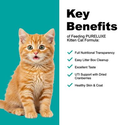 Show full view: Pureluxe Elite Nutrition Chicken, Chickpeas & Salmon Grain-Free Kitten Dry Cat Food, 3.3-lb bag slide 5 of 11