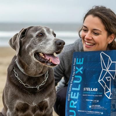 Show full view: Pureluxe Elite Nutrition Stellar Low Protein & Fat Chicken, Trout & Eggs Dry Dog Food, 4-lb bag slide 7 of 12