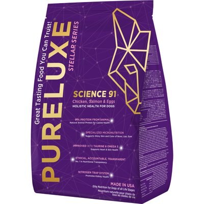 Pureluxe Elite Nutrition Pureluxe Elite Nutrition Stellar Science 91 Chicken, Salmon & Eggs Dry Dog Food, 22-lb bag
