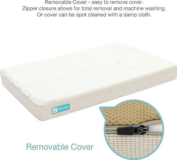 Show full view: Cozy Tails Premium Orthopedic Memory Foam Dog Bed, Beige, Small slide 5 of 7