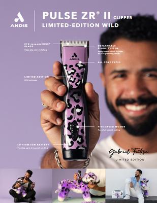 Show full view: Andis Pulse ZR II 5-Speed Detachable Blade with Removable Lithium Ion Battery Dog Cordless Clipper Kit, Wild slide 5 of 8