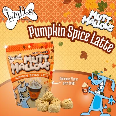 Show full view: The Lazy Dog Cookie Co. Mutt Mallows Pumpkin Spice Latte Soft-Baked Dog Treats, 5-oz bag slide 6 of 7