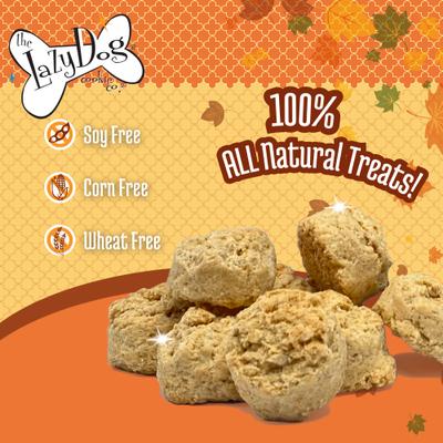 Show full view: The Lazy Dog Cookie Co. Mutt Mallows Pumpkin Spice Latte Soft-Baked Dog Treats, 5-oz bag slide 3 of 7