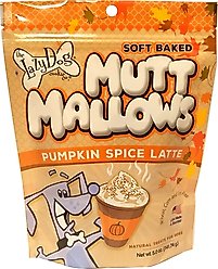 The Lazy Dog Cookie Co. Mutt Mallows Pumpkin Spice Latte Soft-Baked Dog Treats, 5-oz bag