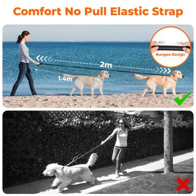 Show full view: Yafylly Nylon Rope Dog Leash, Black, Small, 6-ft long, 1-in wide slide 3 of 9