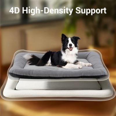 Show full view: Barpor 4D High-Density Orthopedic Bolster Dog & Cat Bed, Gray, X-Large slide 5 of 10