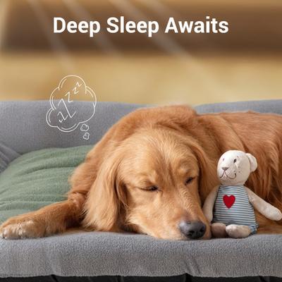 Show full view: Barpor 4D High-Density Orthopedic Bolster Dog & Cat Bed, Green, X-Large slide 3 of 10