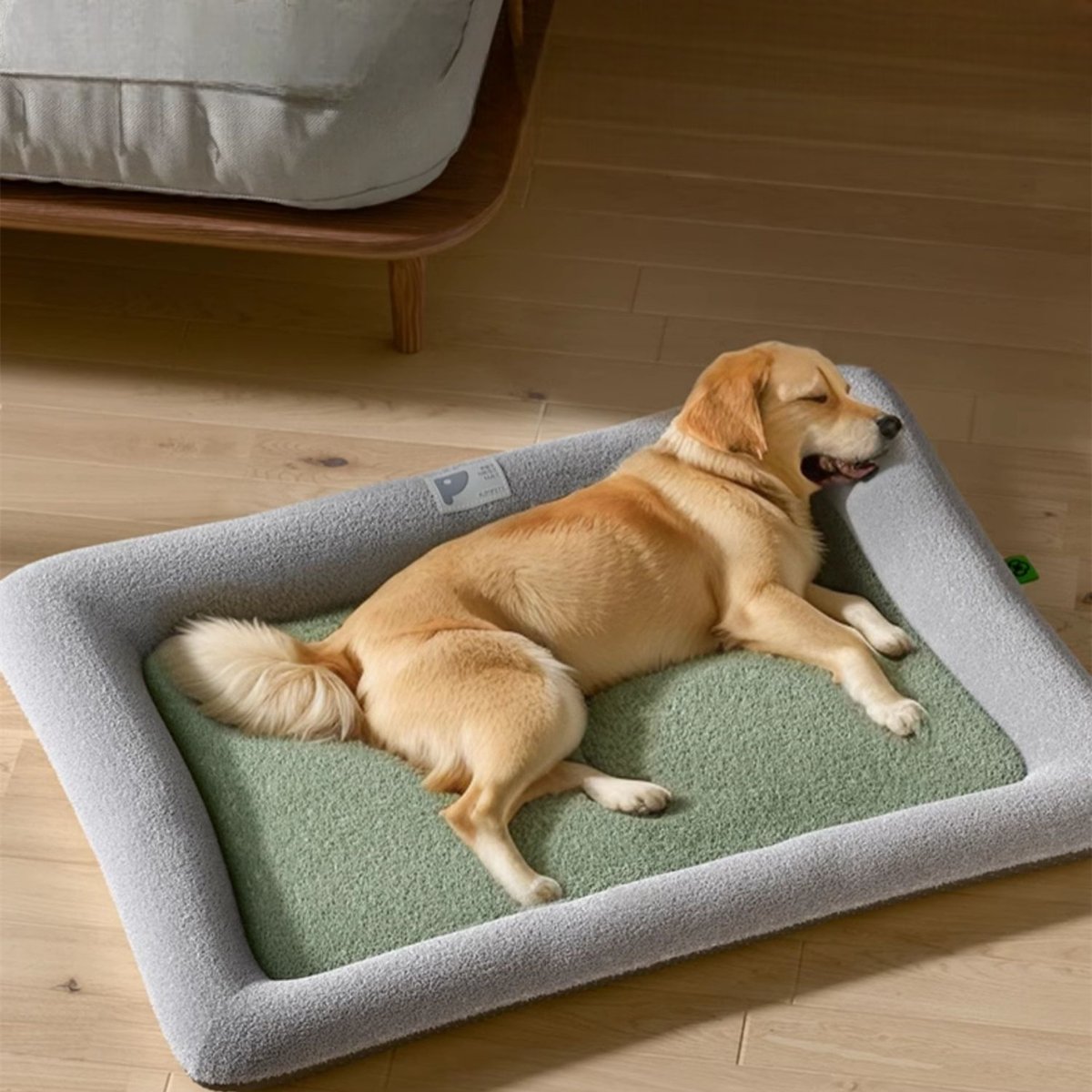 Barpor 4D High-Density Orthopedic Bolster Dog & Cat Bed, Green, Large