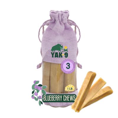 Show full view: Yak9 Chews Blueberry Yak Chew Dog Treat, Medium, 3 count slide 1 of 10