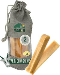 Yak9 Chews Yak & Cow Milk Chew Dog Treats, 2 count, Large