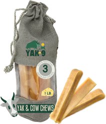 Yak9 Chews Yak & Cow Milk Chew Dog Treats, 3 count, Medium