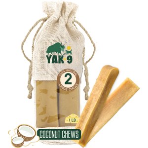 Yak9 Chews Coconut Yak Chew Dog Treats, 2 count, Large