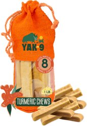 Yak9 Chews Turmeric Yak Chew Dog Treats, 5 count, X-Small