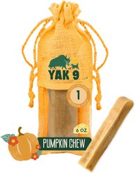 Yak9 Chews Pumpkin Yak Chew Dog Treat, Medium, 1 count